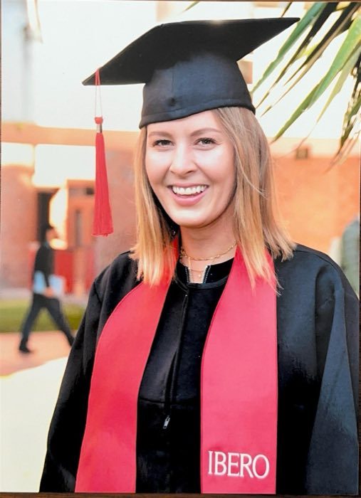 Annette Serio Haddad at her chemical engineering graduation from Universidad Iberoamericana